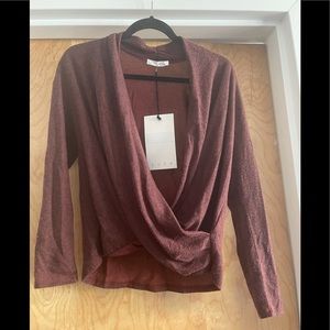 Lush crossbody ls top NWT size s